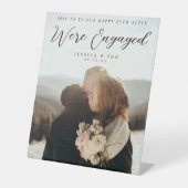 Couple Photo Engagement Party Pedestal Sign 台座サイン (正面)