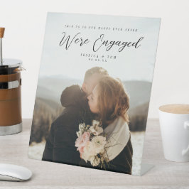 Couple Photo Engagement Party Welcome Acrylic 台座サイン