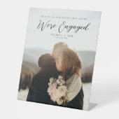 Couple Photo Engagement Party Welcome Acrylic 台座サイン (正面)