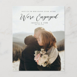 Couple Photo Engagement Party Welcome Fyler チラシ