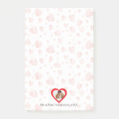 Couple Photo Heart Background Custom romantic ポストイット (正面)