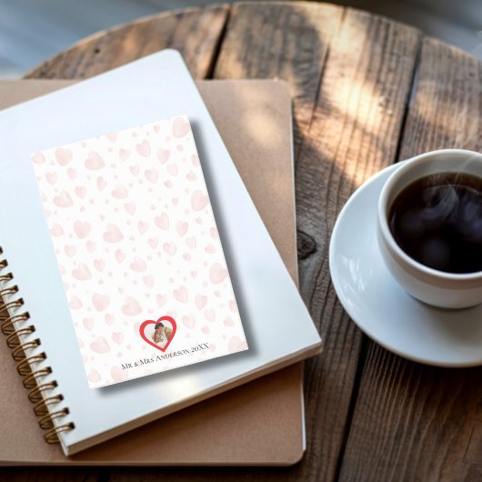 Couple Photo Heart Background Custom romantic ポストイット