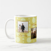 Couple Photo Love Design with Custom Text Coffee M コーヒーマグカップ (左)