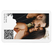  Couple Photo QR Code Wedding Announcement  マグネット (横)