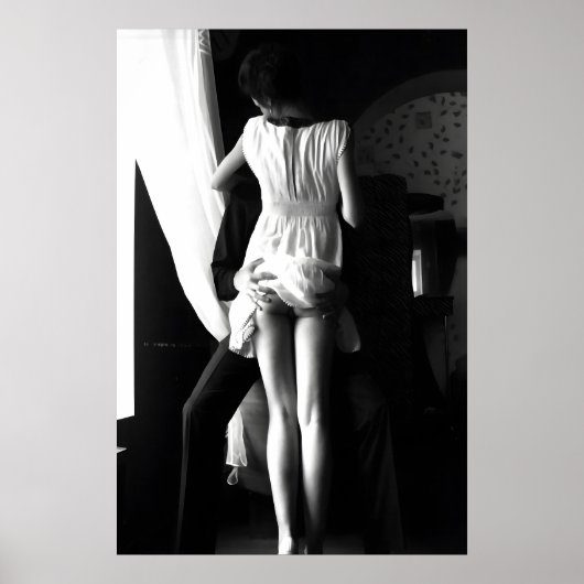 Couple Print, Vintage Black and White Photography ポスター (正面)