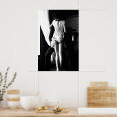 Couple Print, Vintage Black and White Photography ポスター (キッチン)