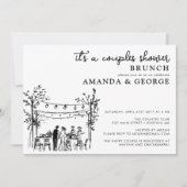 Couple shower brunch sketchy invitation 招待状 (正面)
