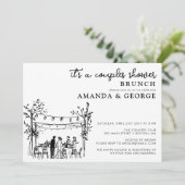 Couple shower brunch sketchy invitation 招待状 (スタンド正面)