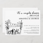 Couple shower brunch sketchy invitation 招待状 (正面/裏面)