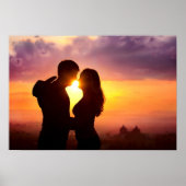 Couple Silhouette At Sunset ポスター (正面)