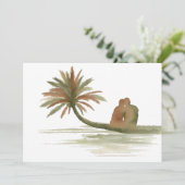 Couple Sitting on Palm Tree 招待状 (スタンド正面)