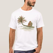 Couple Sitting on Palm Tree Tシャツ (正面)