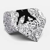 COUPLE-TIEを踊ることを用いる黒い音楽ノート ネクタイ (ロール)