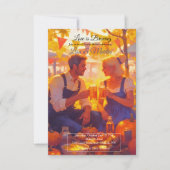 Couple Toasting Fall Invitation 招待状 (正面)