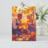 Couple Toasting Fall Invitation 招待状 (スタンド正面)