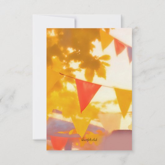 Couple Toasting Fall Invitation 招待状 (裏面)