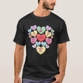 Couple Valentine s Day Heart Candy Conversation Tシャツ (正面)