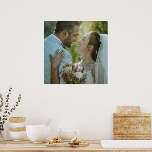 Couple Wedding Image Poster Personalized Love Deco ポスター (キッチン)