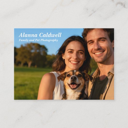 Couple with Dog Photographer Real Estate 名刺 (正面)