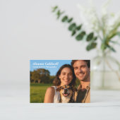 Couple with Dog Photographer Real Estate 名刺 (スタンド正面)