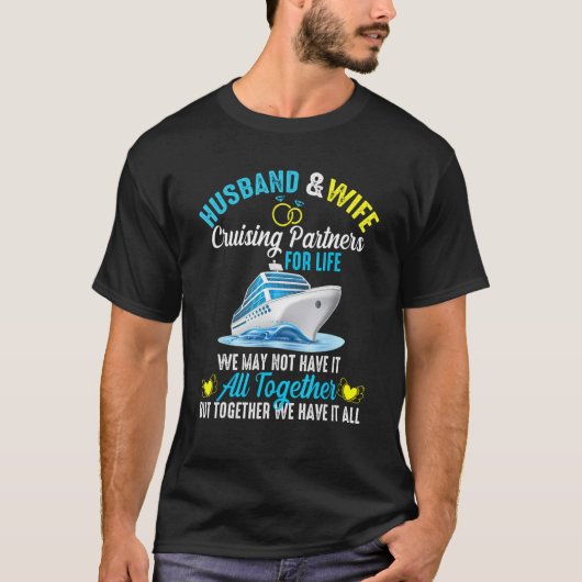 Couples Anniversary 2023 Cruise Trip Husband Wife  Tシャツ (正面)
