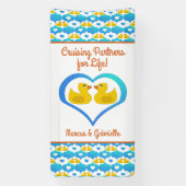 Couple's Cruising Ducks Cabin Door Magnet 横断幕 (縦)