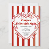 Couples Fellowship Night Church Event 招待状 (正面)
