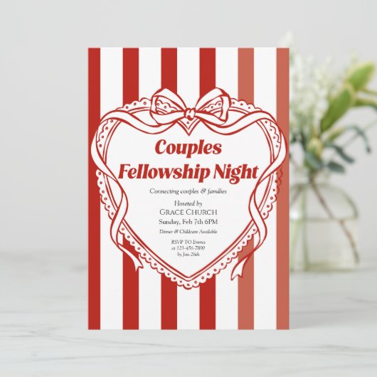 Couples Fellowship Night Church Event 招待状 (スタンド正面)