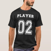 Couples Gamer Gaming Player 02 Print on back King Tシャツ (正面)
