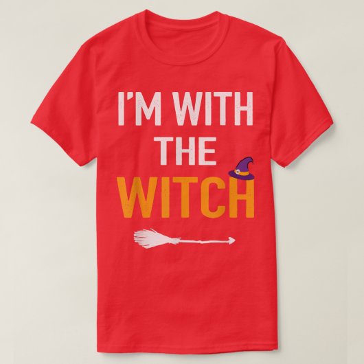 Couples Halloween Costume Shirt Men Dad, I'm With Tシャツ (デザイン正面)