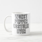 Couples Halloween Worst Pepper Ever コーヒーマグカップ (左)