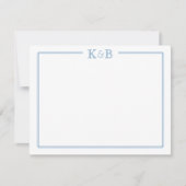 Couple's Initials Newlyweds Monogram Stationery ノートカード (正面)
