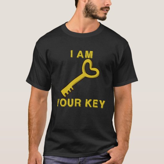 Couples Lock and Key Cute Men Women Husband Wife Tシャツ (正面)