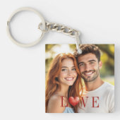 Couple's Love Heart Photo Keychain キーホルダー (正面)