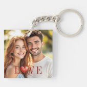 Couple's Love Heart Photo Keychain キーホルダー (裏面)