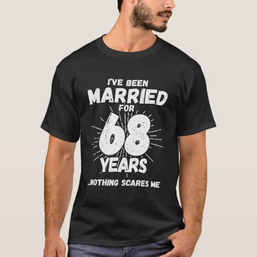 Couples Married 68 Years - Funny 68th Wedding Anni Tシャツ (正面)