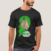 Couples Matching Best Buds Weed Funny Joint Stoner Tシャツ (正面)
