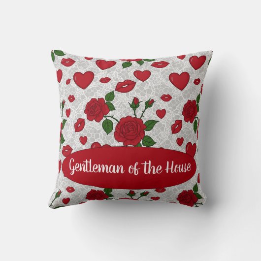 Couple's Name Love-Inspired Throw Pillow クッション (裏面)