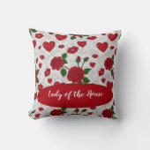 Couple's Name Love-Inspired Throw Pillow クッション (正面)