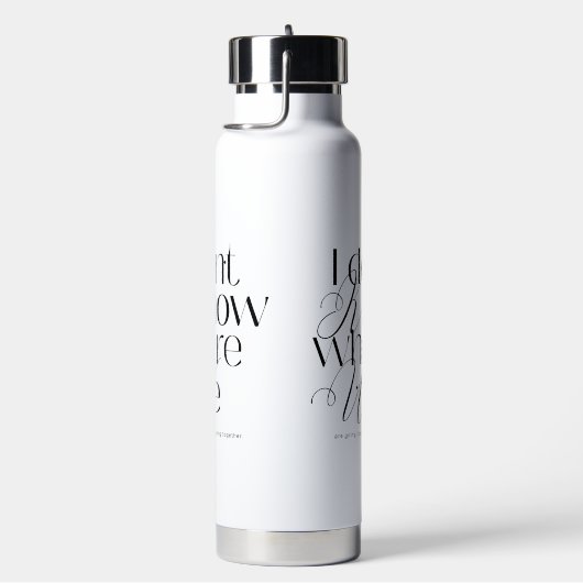 Couples Partner Elegant Typography Valentine's Day ウォーターボトル (右面)