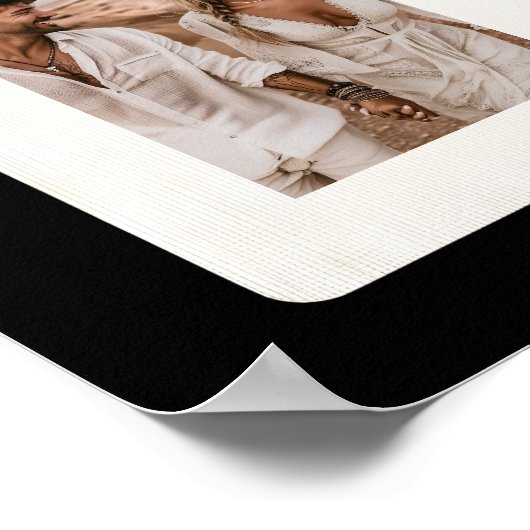 Couples Poker Playing Card with Photo ポスター (角)