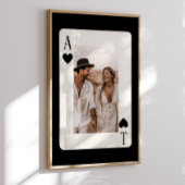 Couples Poker Playing Card with Photo ポスター