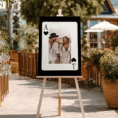 Couples Poker Playing Card with Photo ポスター
