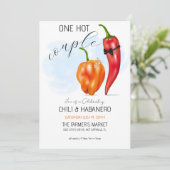 Couples Shower One Hot Couple 招待状 (スタンド正面)
