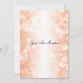 Couples Shower Rose氏夫人の金ゴールドのきらめくライト 招待状 (裏面)