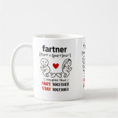 Couples That Fart Together Mug コーヒーマグカップ (左)