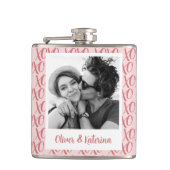 Couple's Valentine's XOXO Photo フラスク (正面)