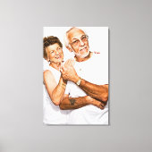 Couple's Wedding Anniversary Photo キャンバスプリント (正面)
