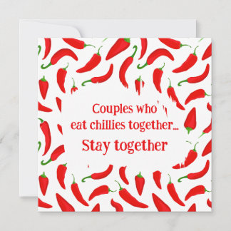 Couples Who Eat Chillies Together Stay Together シーズンカード