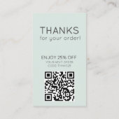 Coupon Insert Card – Money Off Next Order 名刺 (裏面)